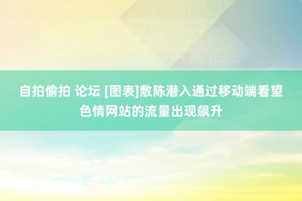 自拍偷拍 论坛 [图表]敷陈潜入通过移动端看望色情网站的流量出现飙升